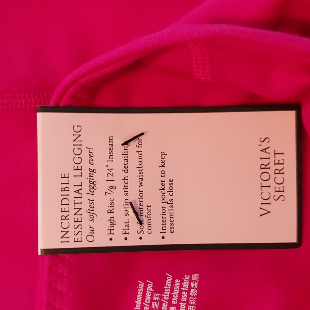 Victoria's Secret Leggings, Size 8, Wicked Rose - Picture 9 of 10